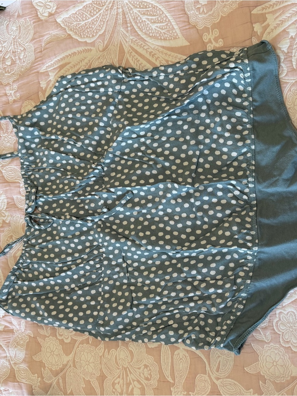 Abercrombie & Fitch Slate Blue Polka Dot Bodysuit